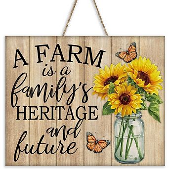 Sunflower Front Door Sign, Rustic Wooden Wreath, Spring Fall Floral Farmhouse Decor