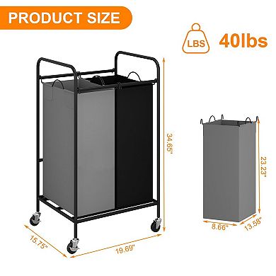 Laundry Basket with Lockable Wheels