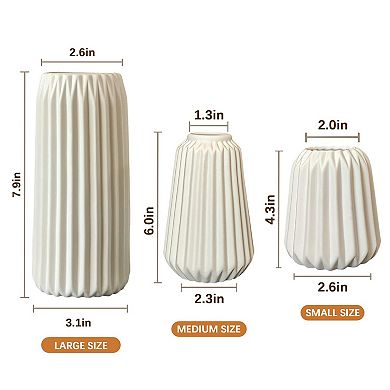 Ceramic Vases Set of 3 Boho Wedding Centerpiece