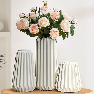 Ceramic Vases Set of 3 Boho Wedding Centerpiece