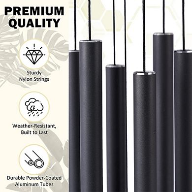 Modern Memorial Charcoal Wind Chime