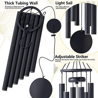 Modern Memorial Charcoal Wind Chime