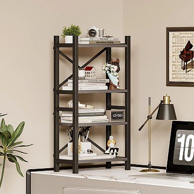 Desktop Bookshelf 4-Tier Stackable Narrow Organizer Display Shelf