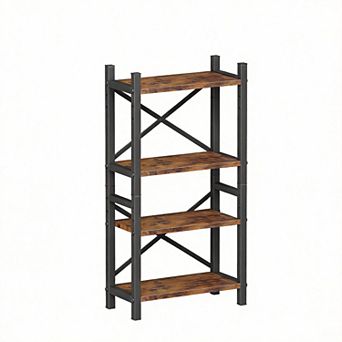 Desktop Bookshelf 4 tier Stackable Narrow Organizer Display Shelf