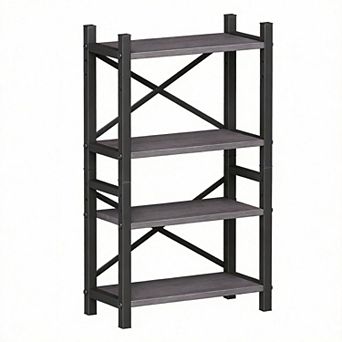 Desktop Bookshelf 4 tier Stackable Narrow Organizer Display Shelf