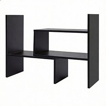 Adjustable Wood Desktop Bookshelf Organizer Display Rack