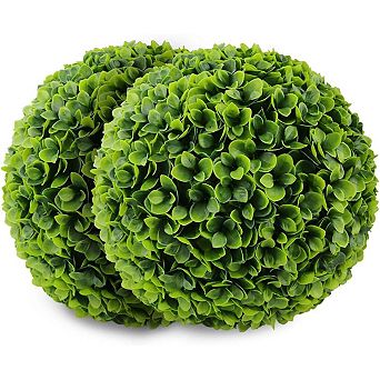 2 Pack 15.7″ 3 Layer Faux Green Decorative Plants for Backyard, Garden & Indoor Décor