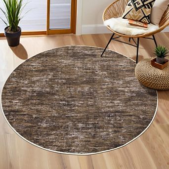 Modern Abstract Washable Area Rug - Non-Slip Low Pile Neutral Rug for Living Room, Bedroom, Nursery
