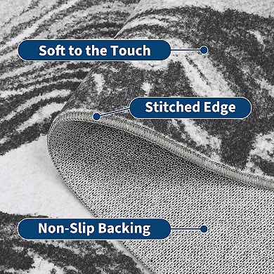 Modern Abstract Rugs: Ultra-Soft, Machine Washable & Non-Slip, for Living Room, Bedroom, Kitchen