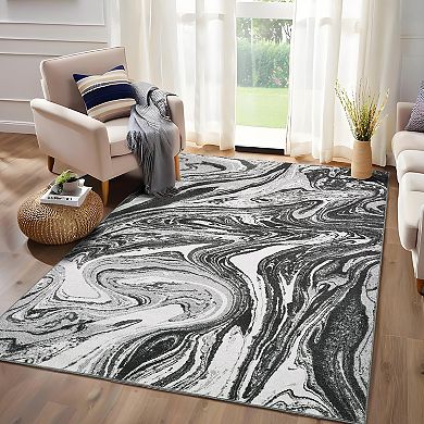 Modern Abstract Rugs: Ultra-Soft, Machine Washable & Non-Slip, for Living Room, Bedroom, Kitchen