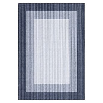 Large Washable Area Rug - Modern Low Pile Non-Slip Living Room Carpet, Neutral Foldable Rug