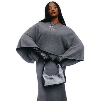 ELOQUII Women's Plus Size Draped Cropped Sweater