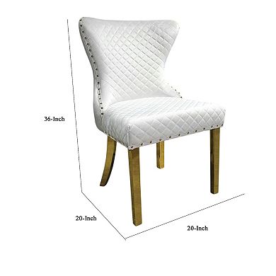 Anova Dining Side Chair Set of 2, Diamond Pattern Seat, Leg