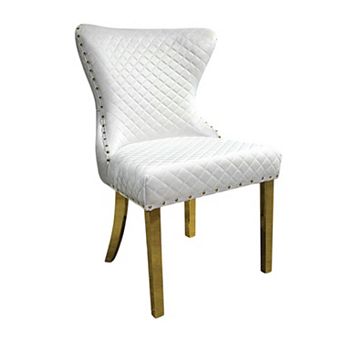 Anova Dining Side Chair Set of 2, Diamond Pattern Seat, Leg