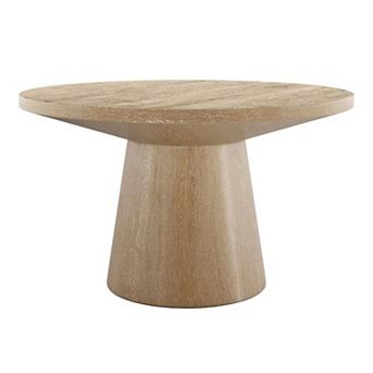 Kily Coffee Table, Pedestal Base, Round Top