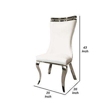Pedy Dining Side Chair Set of 2, Saber Legs