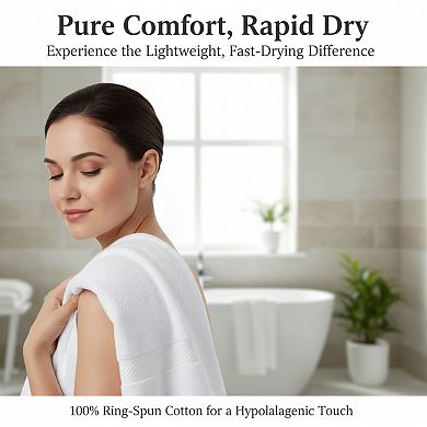 Medium Bath Towel Set High GSM Ring Spun Cotton Quick Drying