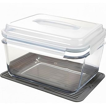 Extra-Large Glass Food Storage Container with Airtight Lid, 200oz, XL Bowl