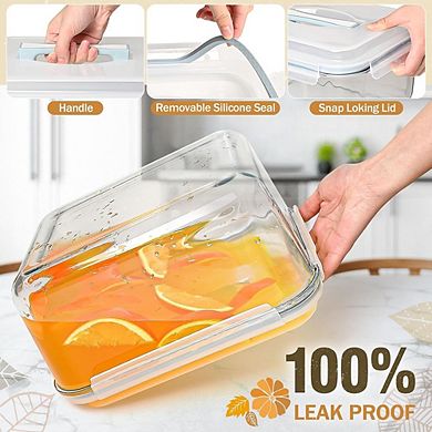 Extra-Large Glass Food Storage Container with Airtight Lid, 200oz, XL Bowl