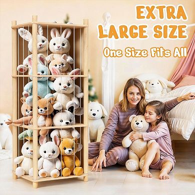 Stuffed animal storage organizer; toy and doll storage. Suitable for children's rooms, playrooms, an