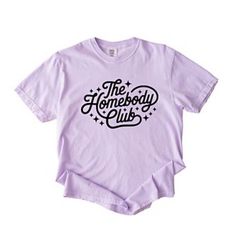 The Homebody Club Cursive Stars - Women's Garment Dyed Graphic T-Shirt