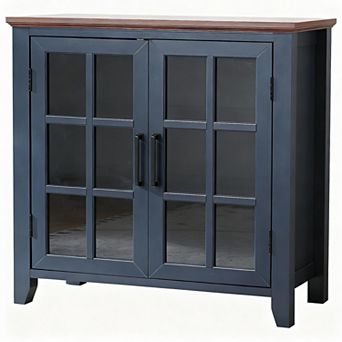Wooden Farmhouse Sideboard Cabinet with Storage