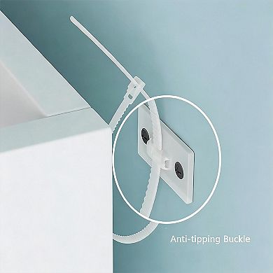4-Tier White MDF Cube Storage Shelves