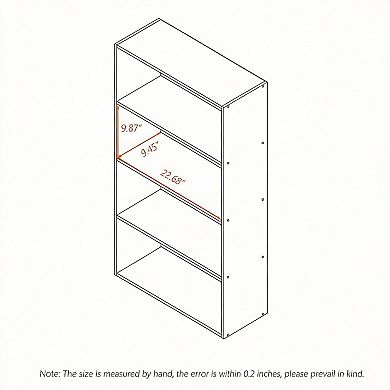 4-Tier White MDF Cube Storage Shelves