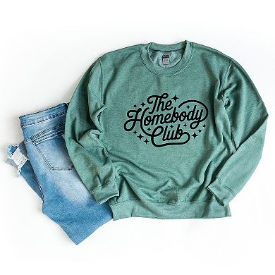 The Homebody Club Cursive Stars - Women's Graphic Sweatshirt