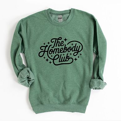 The Homebody Club Cursive Stars - Women's Graphic Sweatshirt