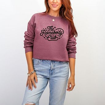 The Homebody Club Cursive Stars - Women's Graphic Sweatshirt