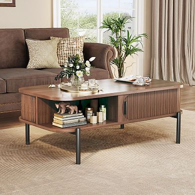 Mid-Century Modern Coffee Table with Storage