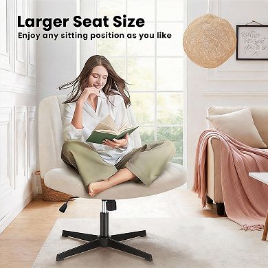Ergonomic armless office chair and makeup chair. Suitable for home offices and dressing tables.