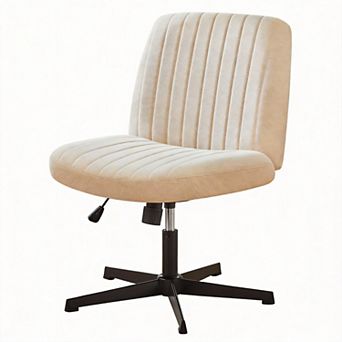 Ergonomic armless office chair and makeup chair. Suitable for home offices and dressing tables.