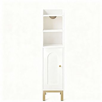 Space-saving Bathroom Cabinet with Adjustable Shelves for Narrow Spaces