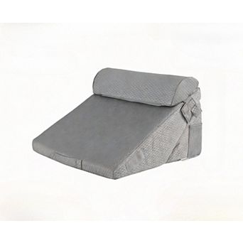 Adjustable 3 pc Memory Foam Wedge Pillow for Sleep, Post-Surgery, Acid Reflux Relief