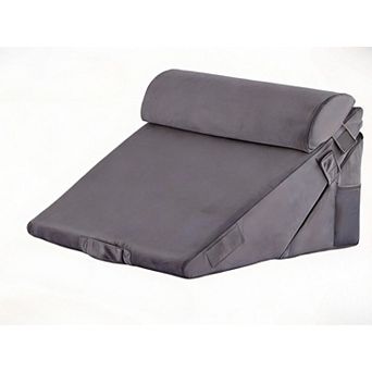 Adjustable 3 pc Memory Foam Wedge Pillow for Sleep, Post-Surgery, Acid Reflux Relief