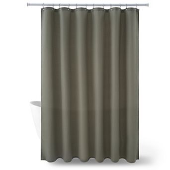 Modern Waffle Weave Shower Curtain, Hotel Quality Waterproof Bath Shower Curtain Sets with 12 Hooks