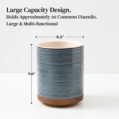 Rotating Extra Large Cooking Utensil Holder Ceramic for Countertop