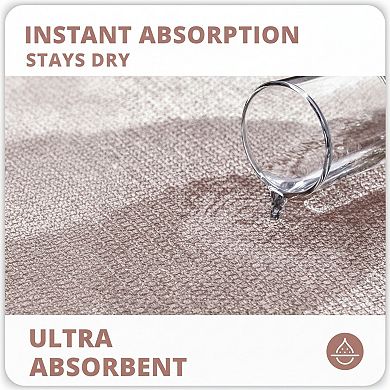 U Shaped Bathroom Rug Machine Washable Non Slip and Quick Dry