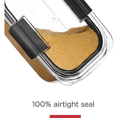 16-Cup Airtight Food Storage Container with Lid, Clear/Grey for Pantry & Food Storage