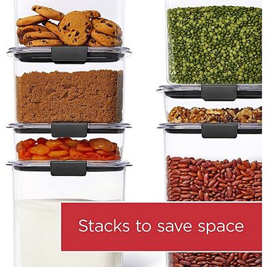 16-Cup Airtight Food Storage Container with Lid, Clear/Grey for Pantry & Food Storage