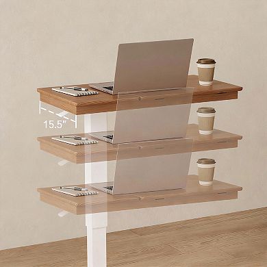 Adjustable overbed table with wheels, computer desk; multifunctional home desk