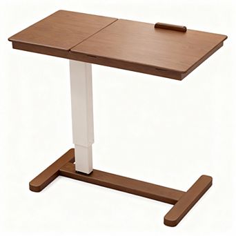 Adjustable overbed table with wheels, computer desk; multifunctional home desk
