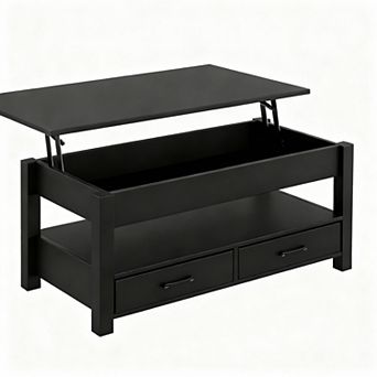 Adjustable coffee table with storage, suitable for the living room