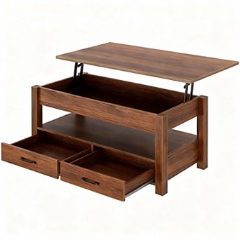 Adjustable coffee table with storage, suitable for the living room