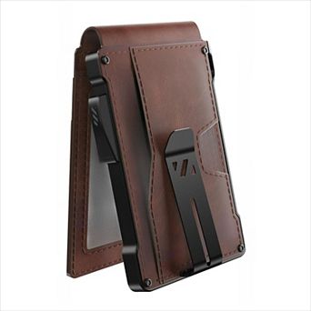 Tactical Leather Wallet with Pop Up Card Case and RFID Blocking