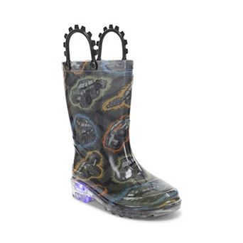 Western Chief Boys Big Wheels Lighted Rain Boots