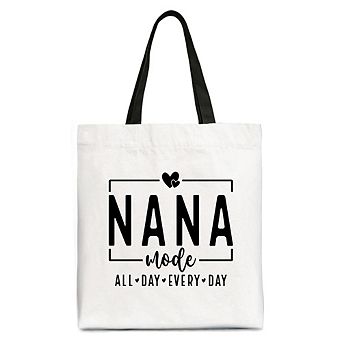 Nana Mode Canvas Tote Bag, All Day Every Day Gift Shopper for Grandma