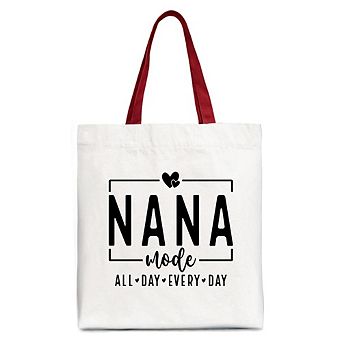 Nana Mode Canvas Tote Bag, All Day Every Day Gift Shopper for Grandma